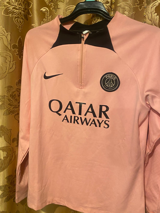 2022/2023 Psg Paris Saint-Germain Half-Pull Training Suit Pink Set