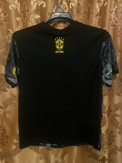 2024 Brazil Special Edition Jesus Black Gray Soccer Jersey